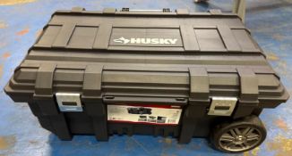 Lot of 2- Husky 25 Gallon Mobile Tool Box - #B00U4KKO8Y
