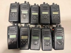 Lot of (10) Kenwood #NX-3300-K2 Radios w/Batteries