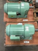 Lot of (2) Tsubaki #GMTR075-38L75 Gear Motors