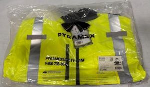 Lot of (4) - Pyramex #RJ3110XL Class 3 Waterproof Hi-Vis Jackets - X-Large