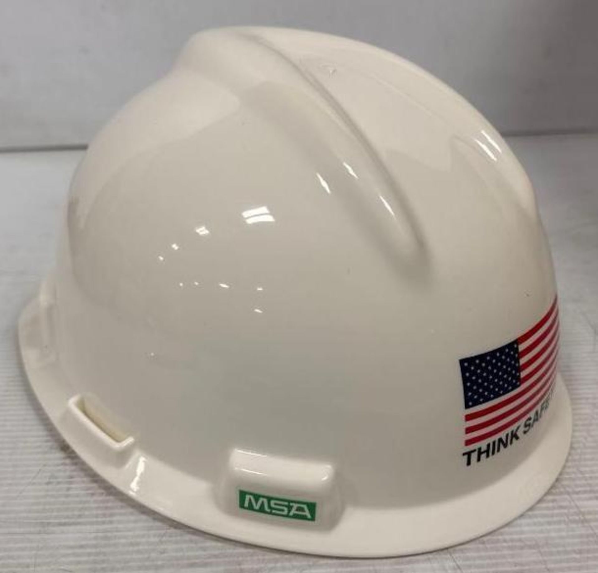 MSA #475358 V-Gard Type 1Class E White Hard Hats w/Glare Guard ...