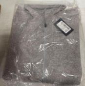 Lot of (6) - Devon & Jones #66459930 / DG793 Men's Heather Gray Full Zip Fleece Jackets - 2X-Large
