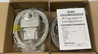 Lot of (2) SMC #: ITV3050-04N4CS4 Pneumatic Regula