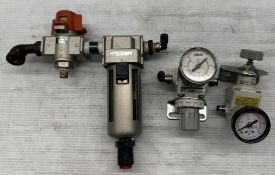 Lot of (3) SMC Cylinders #AFD3C-N03D-Z / #AR20-N02