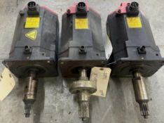 Lot of (3) Fanuc #A06B-0267-B605 Servo Motors