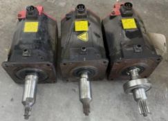 Lot of (3) Fanuc #A06B-0267-B605 Servo Motors