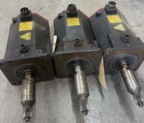 Lot of (3) Fanuc #A06B-0267-B605 Servo Motors