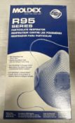 6 Boxes Moldex #2940R95 Respirators - Med/Large