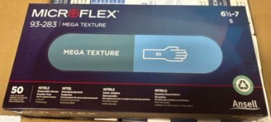 1 Case Ansell #93-283 MircoFlex Nitrile Gloves - S