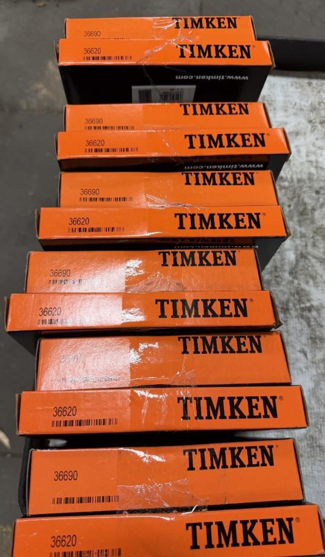 Lot of (6) Sets of Timken Bearings & Bearings Cups #36690 / #36620