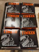 Lot of (6) Sets of Timken Bearings & Bearings Cups #36690 / #36620