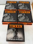 Lot of (5) Sets of Timken Bearings & Bearings Cups #36690 / #36620