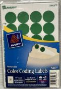 Lot of (10) Avery #5463 Color Coding Labels