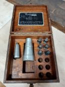 Lucas Machine Power Tool Ejector Set. Incomplete Set with Wood Storage Case