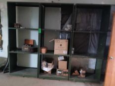 QTY 3 Metal Shelf Unit. Measures Approximately 36"x18"x84"