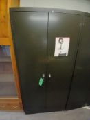 2 Door Metal Cabinet Measures Approximately 36"x18"x76"