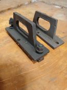 Pair of Heavy Plate Steel Bolt on Hooks