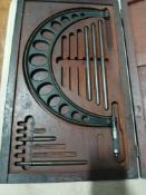 Brown & Sharp 6-12" Interchangeable Micrometer with Wood Case