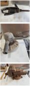 Impact Wrench, Angle Grinder, and Vise