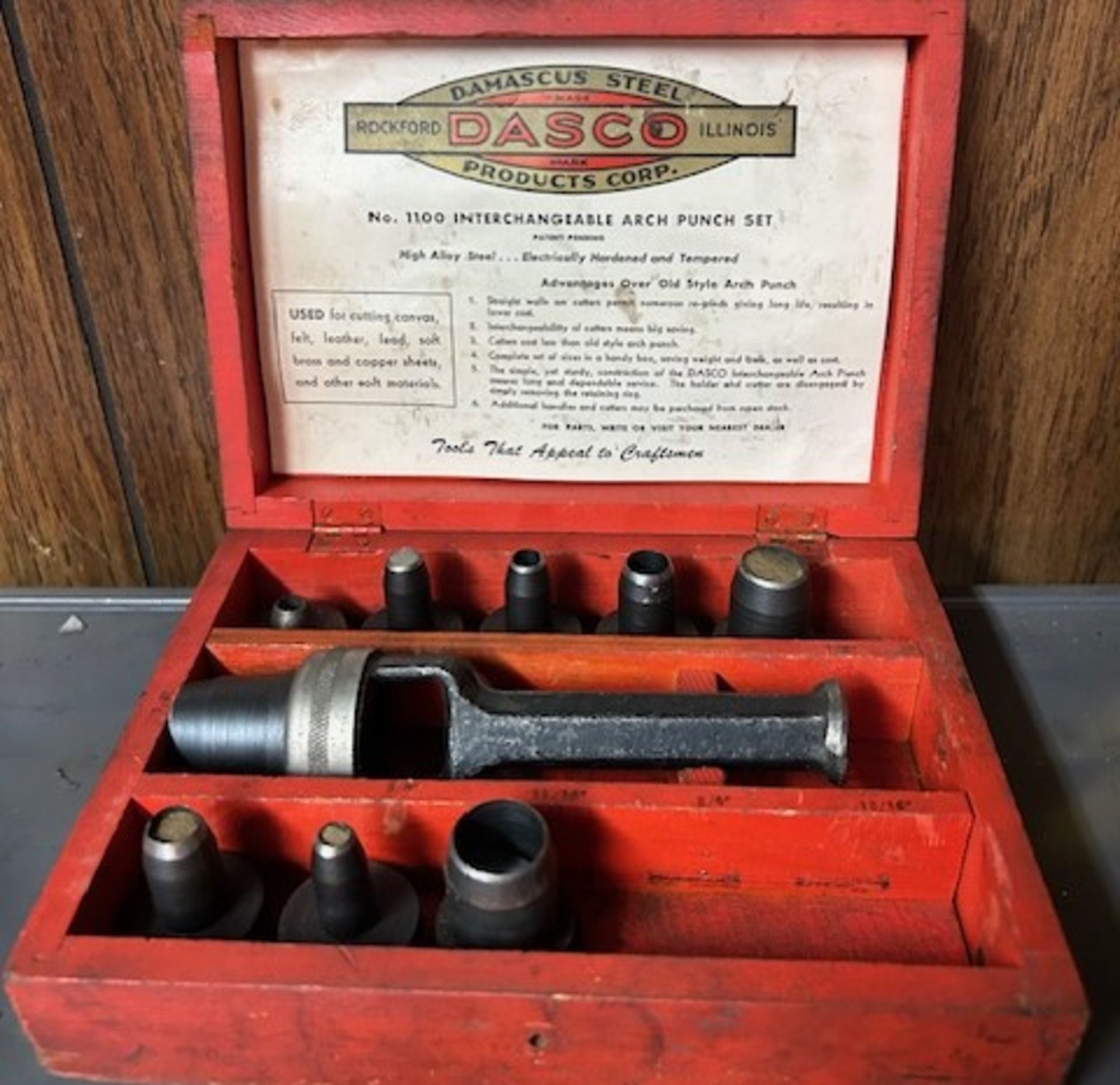 Lot - Arch Punch Set, Wire Thread Inserts