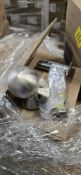 PALLET WITH (21) BOXES OF VARIOUS SCHLAGE DOOR LOCKS; HANDLES; KNOBS; VARIOUS STYLES AND FINISHES