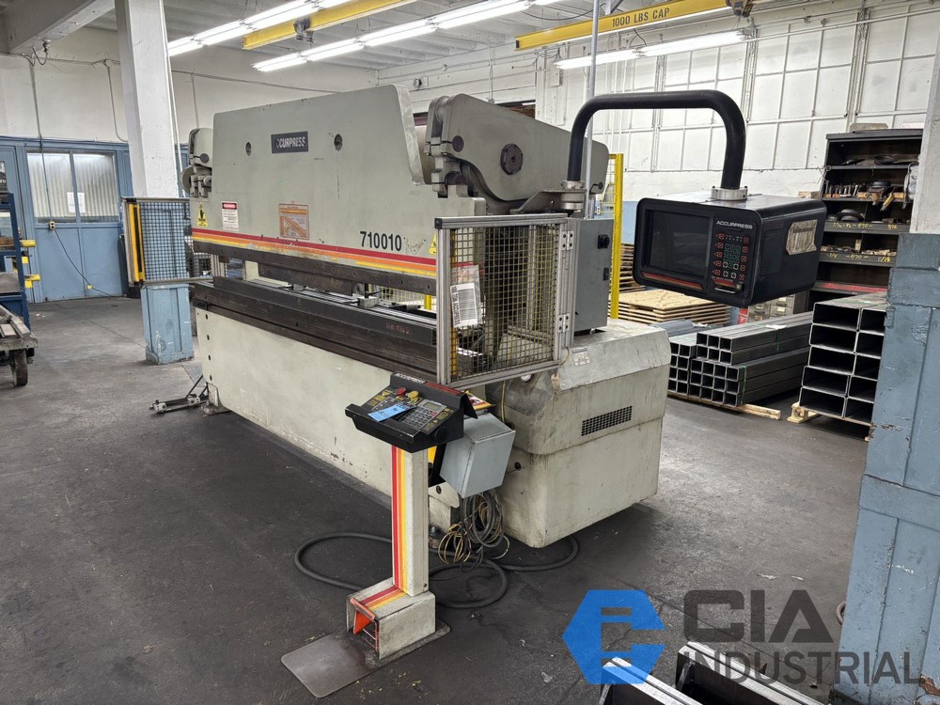 100 TON X 10' BED ACCURPRESS MODEL 710010 HYDRAULIC PRESS BRAKE WITH ...
