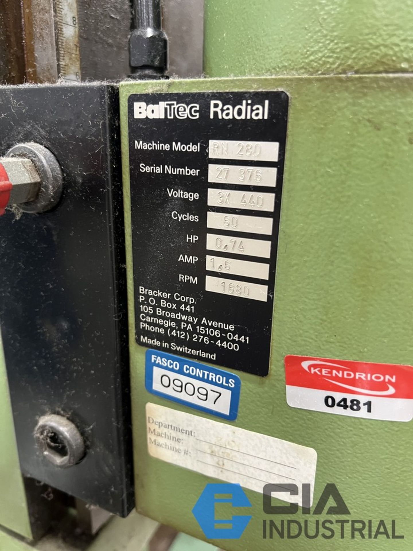Baltec Rn280 ASSEMBLY STATION TO INCLUDE BALTECRADIAL MODEL RN280 ORIBITAL RIVETER ...