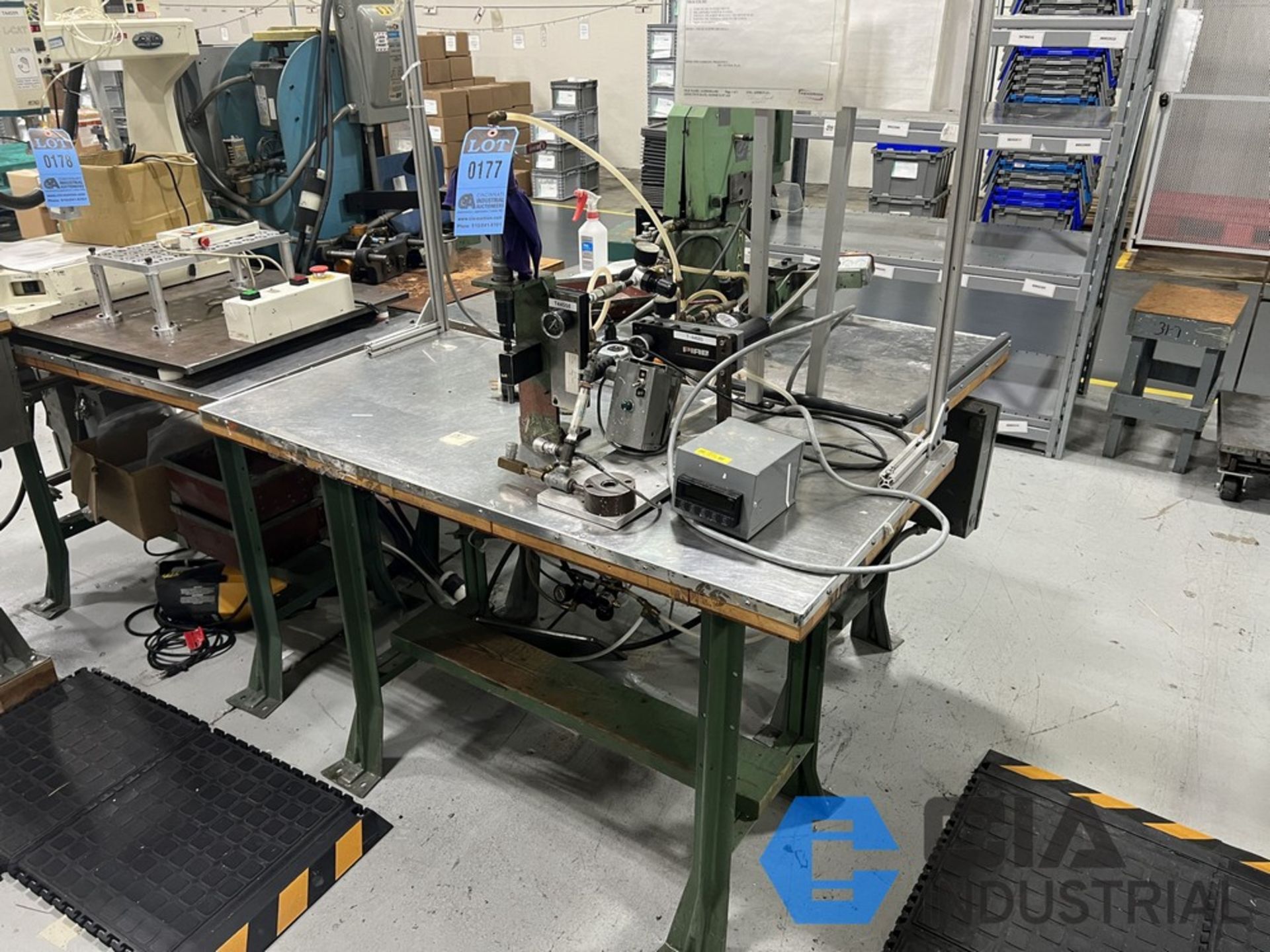 Piab Block ASSEMBLY STATION TO INCLUDE NEWPORT CONTROL, SCREW DRIVER, PIAB AIR ...