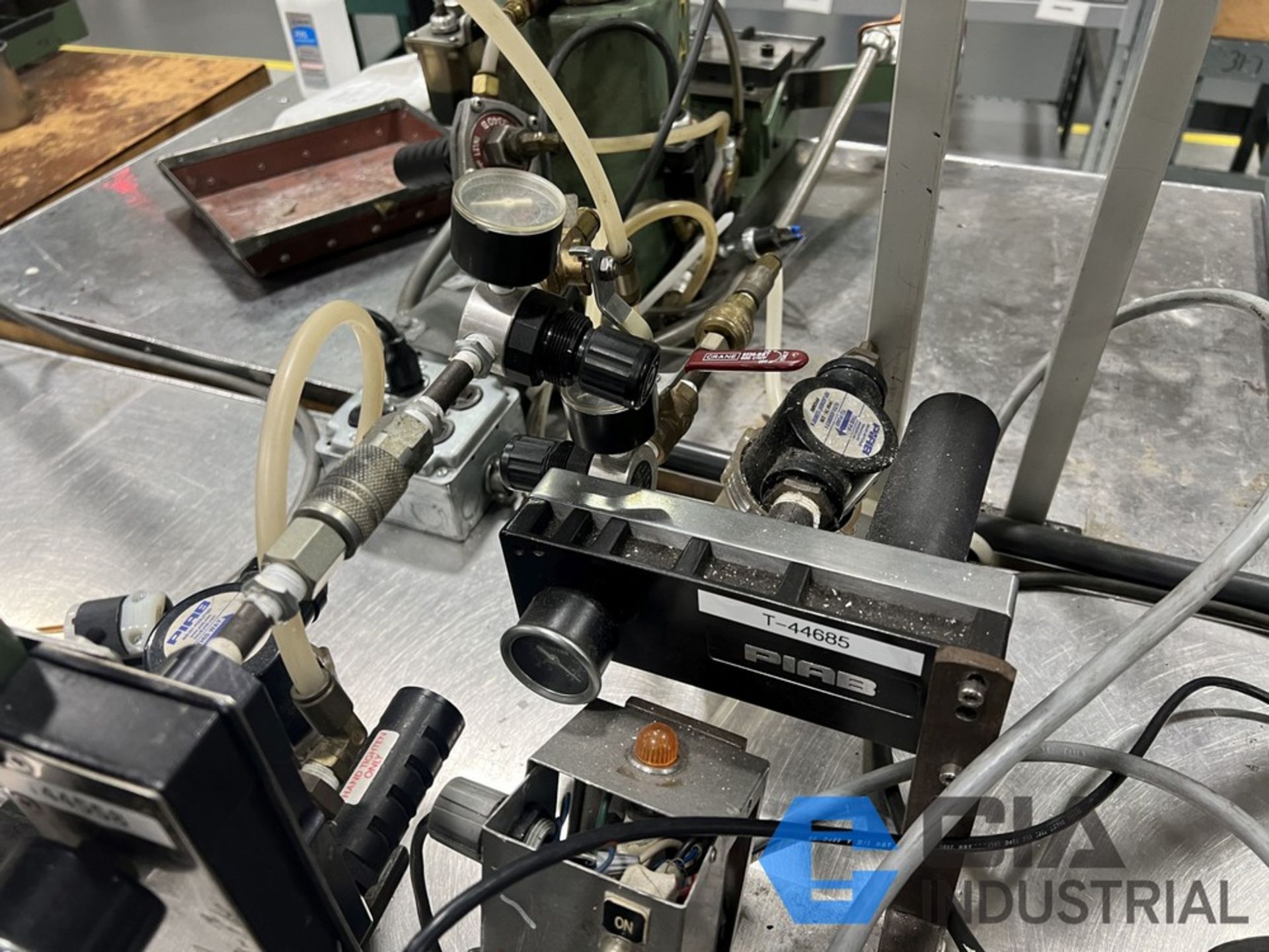 Piab Block ASSEMBLY STATION TO INCLUDE NEWPORT CONTROL, SCREW DRIVER, PIAB AIR ...