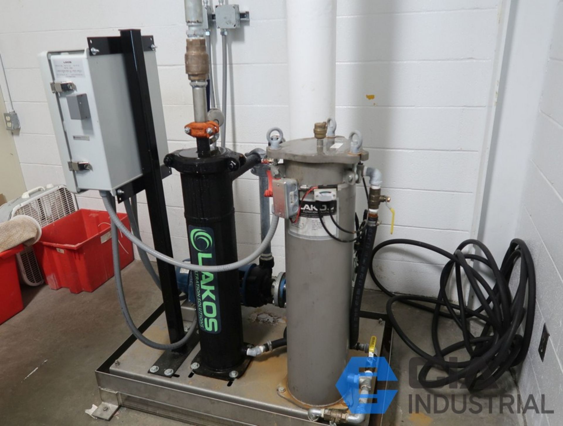LAKOS MODEL ETCX-0050-SRV/450V/ACP1 PROCESS CHILLER FILTER; S/N 1030586 ...