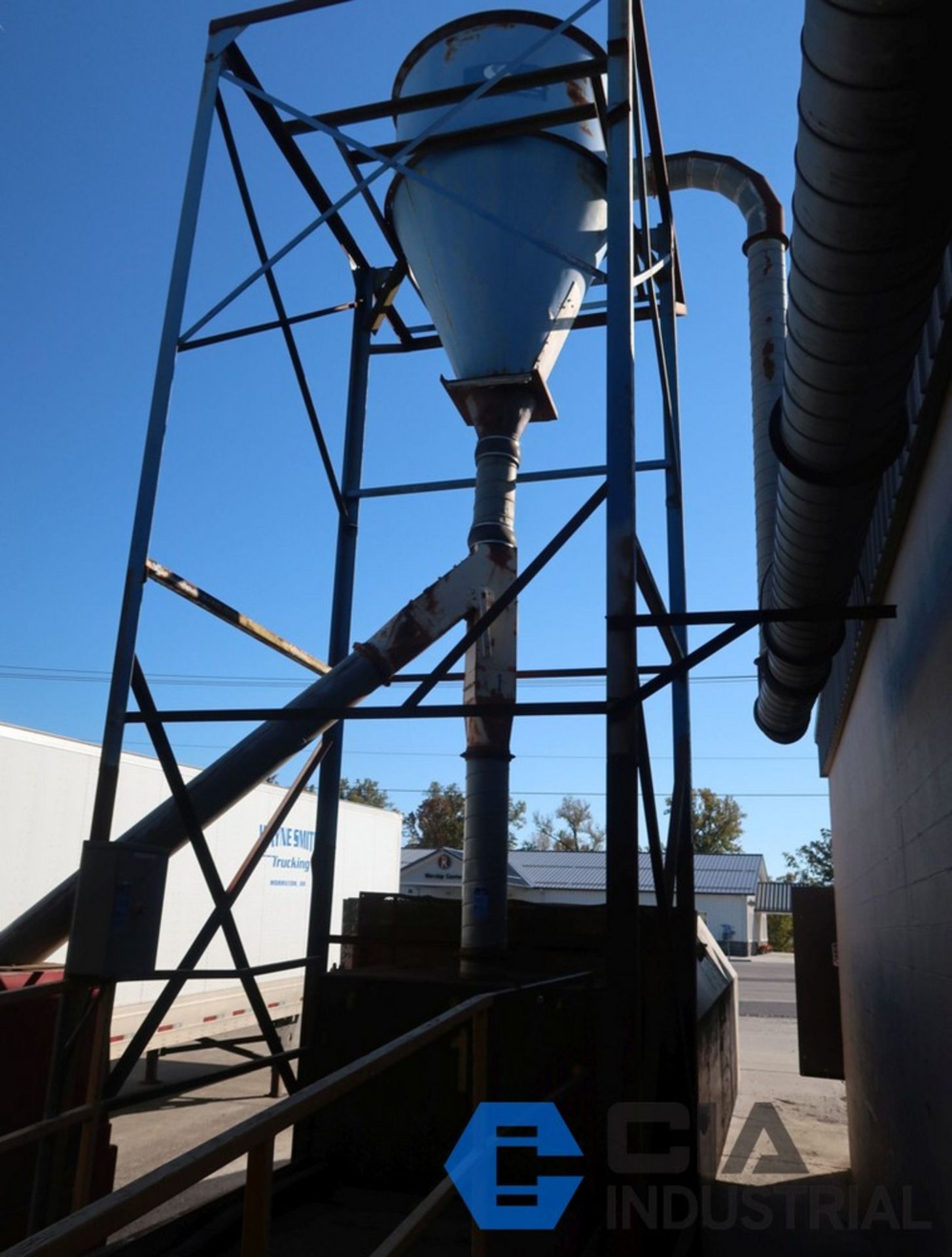 STERLING SYSTEMS STRUCTURAL STEEL MOUNTED CONE SHAPE DUST COLLECTOR ...