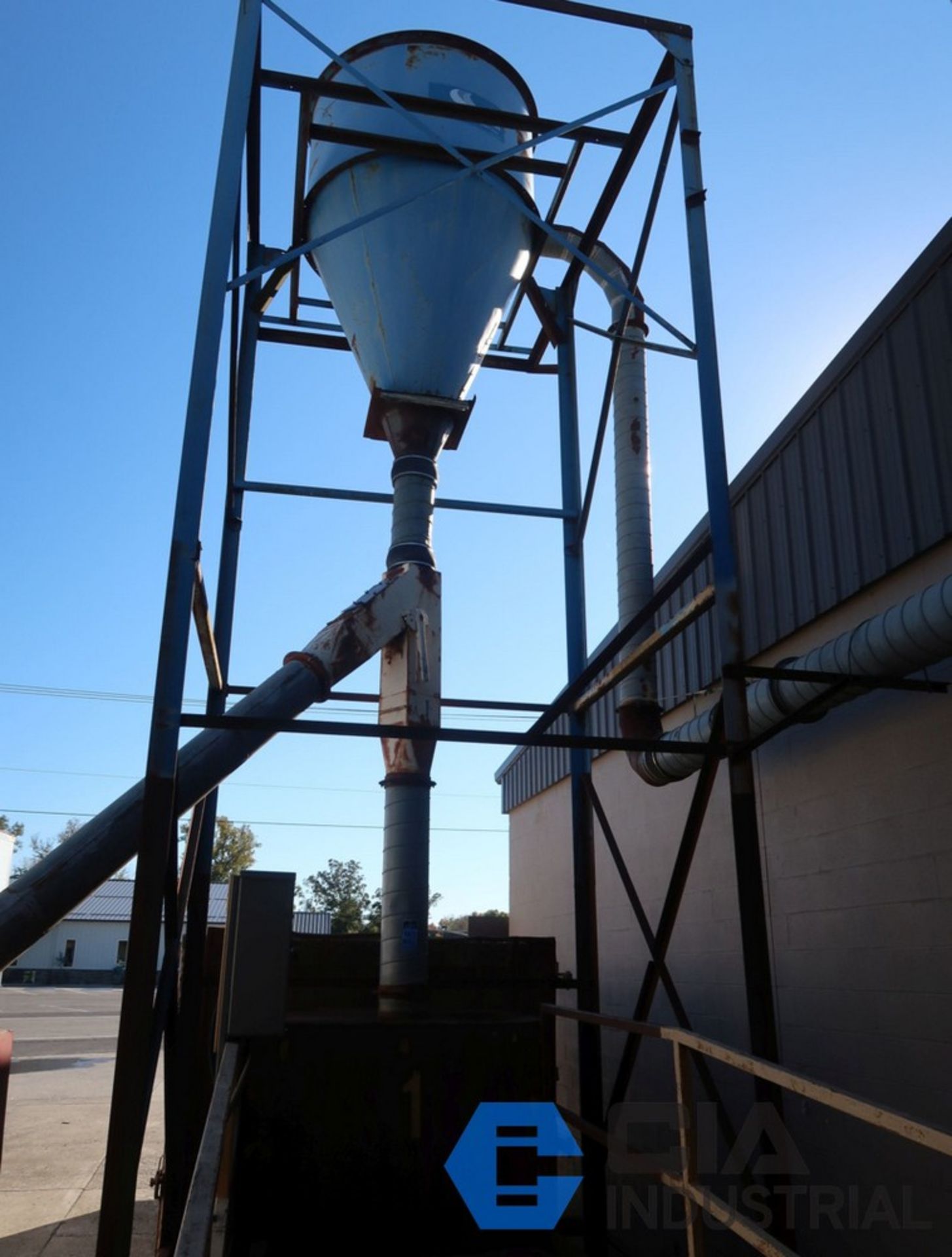 STERLING SYSTEMS STRUCTURAL STEEL MOUNTED CONE SHAPE DUST COLLECTOR ...