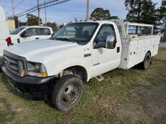 2004 FORD F-550XL reg cab, service body, dually, 6.0L dsl, 5 spd manual -  141,279 miles showing -