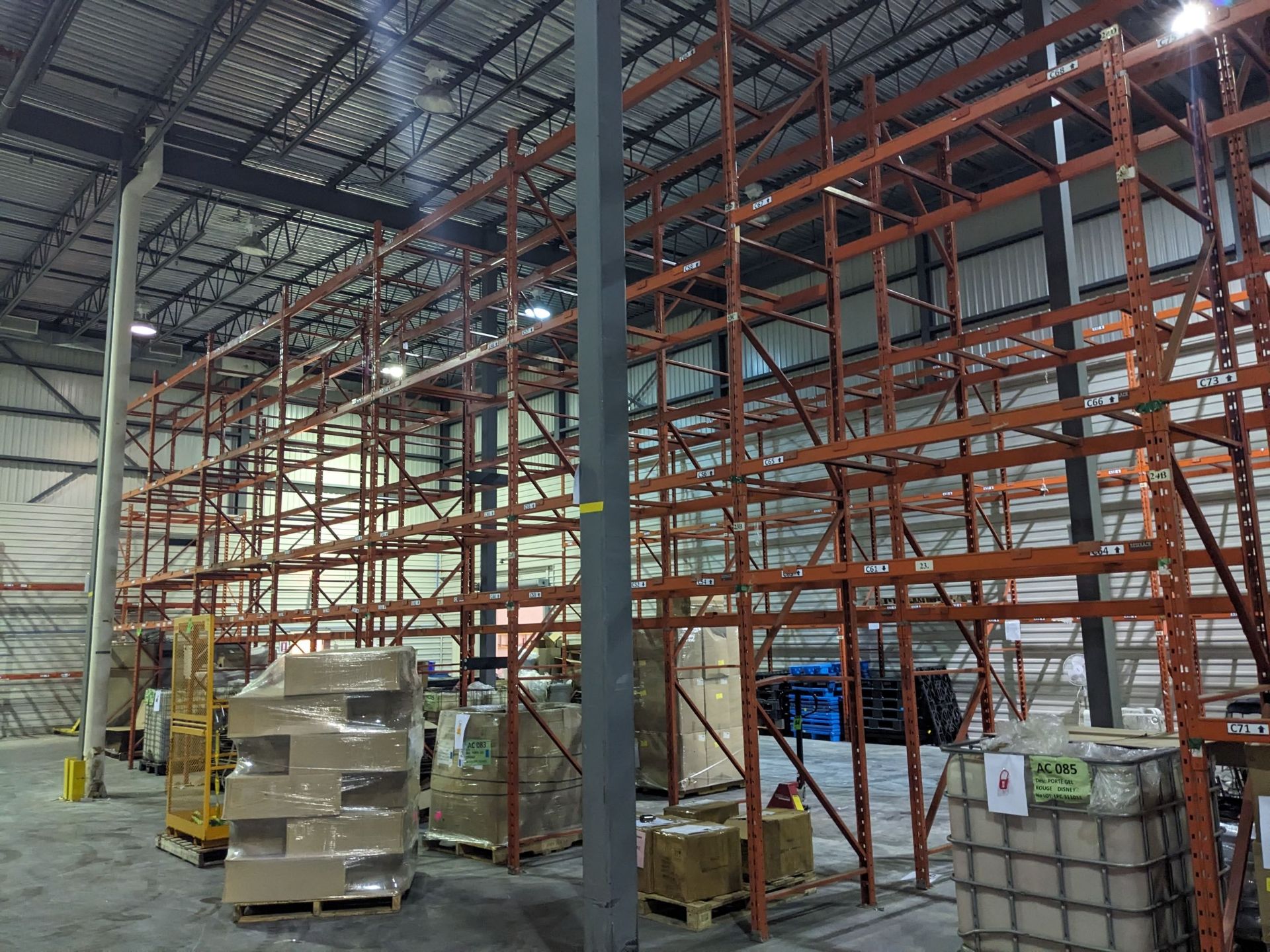 Lot of (18) sections of REDIRACK industrial pallet racking, 2 separate ...