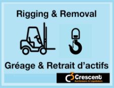 Rigging & Removal Information - Individual Prices have been posted - See Lots for details