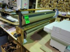 Set of (2) Metal Paper Dispensers, on Wooden Frame, with pencil sharpenerNote: Dispensers for 3' &