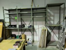 (4) Sections of Adjustable Metal Storage Shelving, with (10) uprights and (16) shelves (Contents Not