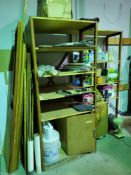 Lot of (2) 4-Level Wooden Shelving Units (Contents Not Included)Approx. dimensions: Larger unit is