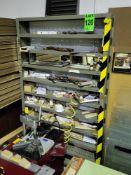 11-Level Adjustable Metal Shelving UnitApprox. dimensions: 37-1/2" W x 6" D x 6'4"