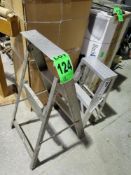 Lot of (2) aluminum stepladders