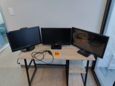 Lot of (3) Monitors (LENOVO LT2223zwc, ASUS 23", VIEWSONIC 24" mod. TD2421, yr. 2017