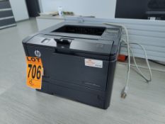 HP mod. LaserJet pro 400 M401dne Monochrome Printer, Prod. No. CF399A, reg. mod. SHNGC-1100-00, 110-