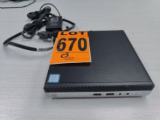 HP ProDesk 400 G5 PD-DM Mini PC Desktop Computer, Core i59500T, 8GB RAM, 256GB Storage, Win 10 Pro,