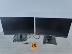 Lot of (2) 22" HP Monitor mod. P22H G4 21.5", ser. 3CM0140RVC, 3CM0140RW0, with power cables and ba