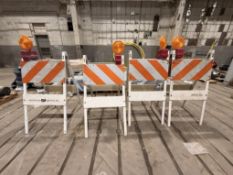 Lot of 4 Plastic Panel Barricades (TNT30)