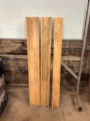 (3) WOOD FINGER JOINT WOOD PIECES IN BOX, 4' LONG