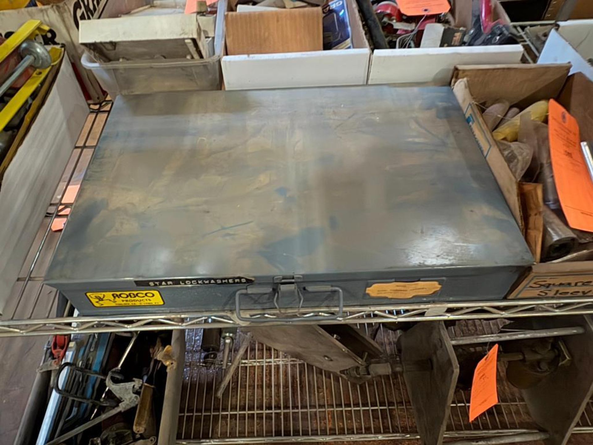 REBCO PRODUCTS METAL BOX WITH STAR LOCKWASHERS