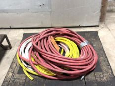 LOT WITH HOSES, (1) ROLL GOOD YEAR GORILLA, 3/8"/500 PSI, MISC.