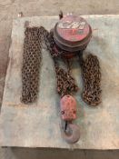 CM CYCLONE HAND CHAIN HOIST, 4-TON CAPACITY