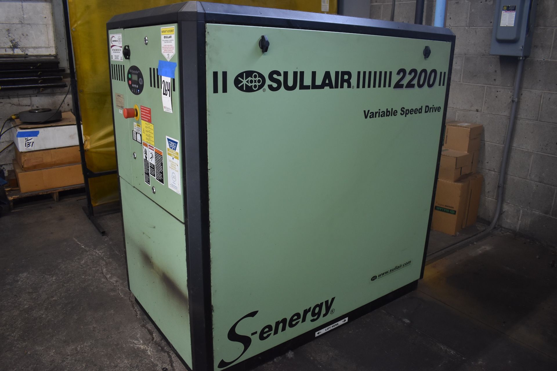 Solair Model 2019 SULLAIR 33.9HP MODEL S ENERGY 2209V AC AIR COMPRESSOR, S/N ...